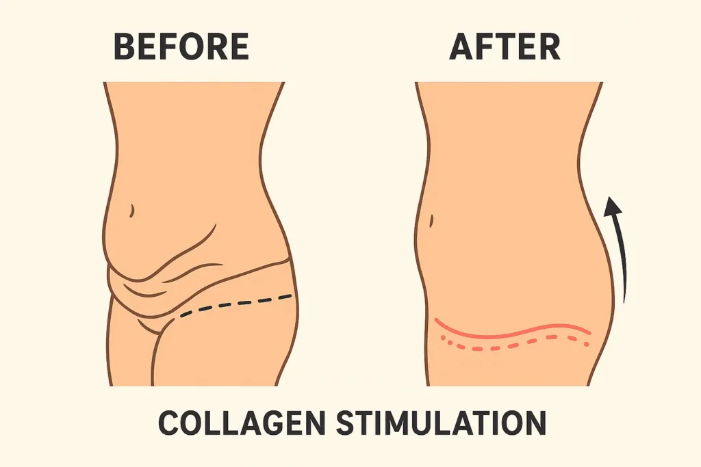 Before and after results for sagging skin after weight loss injections Sutton Coldfield