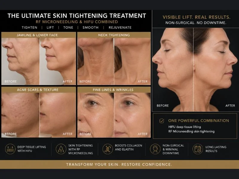 Results of combined treatment for the ultimate skin tightening treatment Sutton Coldfield