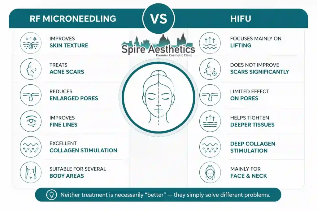 RF Microneedling vs HIFU: Which Treatment Gives Better Results Sutton Coldfield?